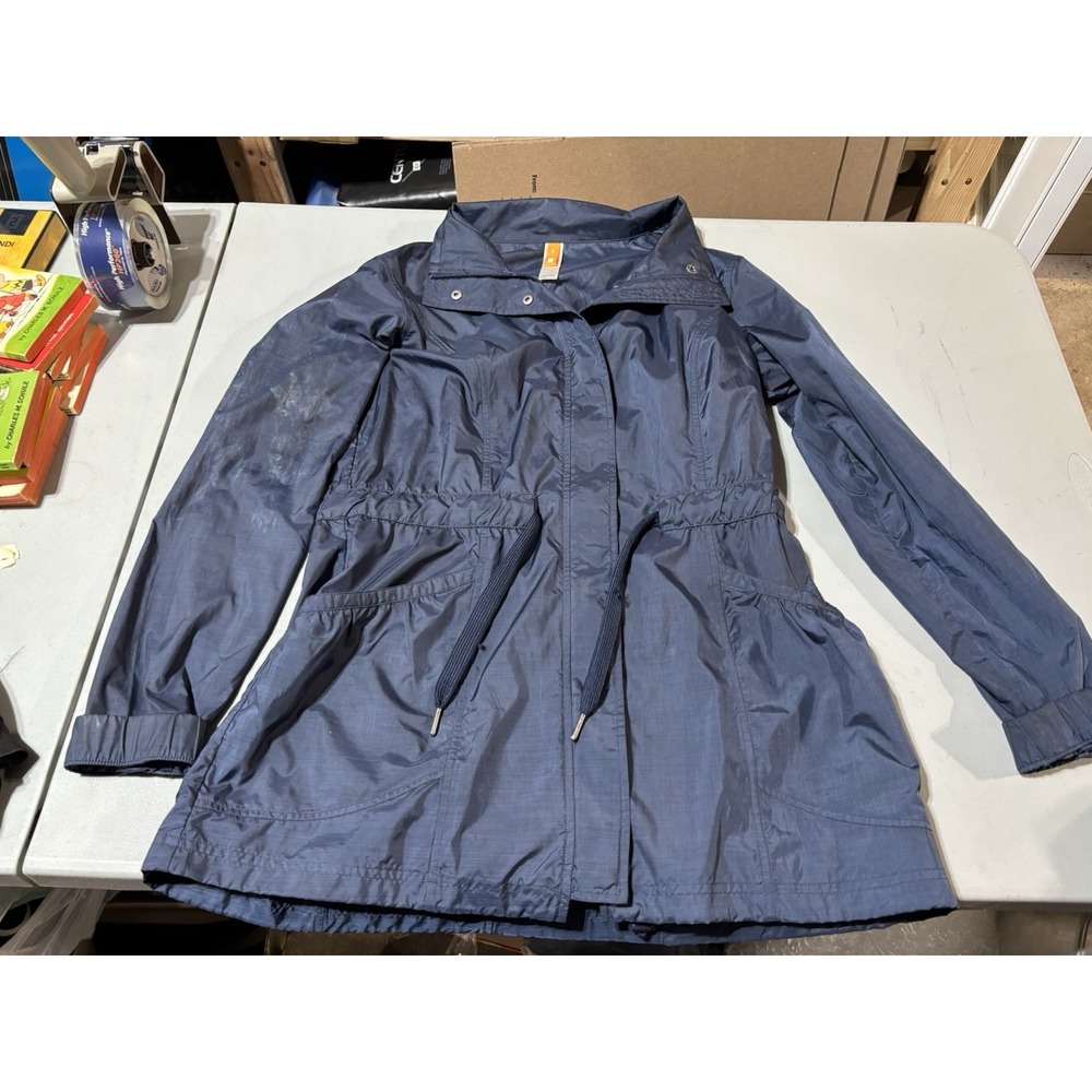 Lucy Womens Rain-Jacket Hooded Medium‎ Ombre Gray Lightweight